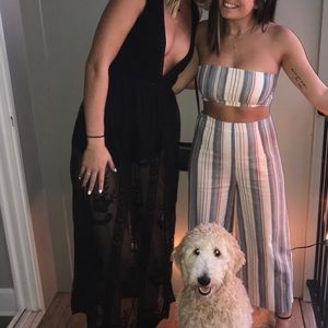 Long black maxi cute- semi formal dress!